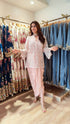 Pink Cutwork Kurta with Dhoti and Singlet